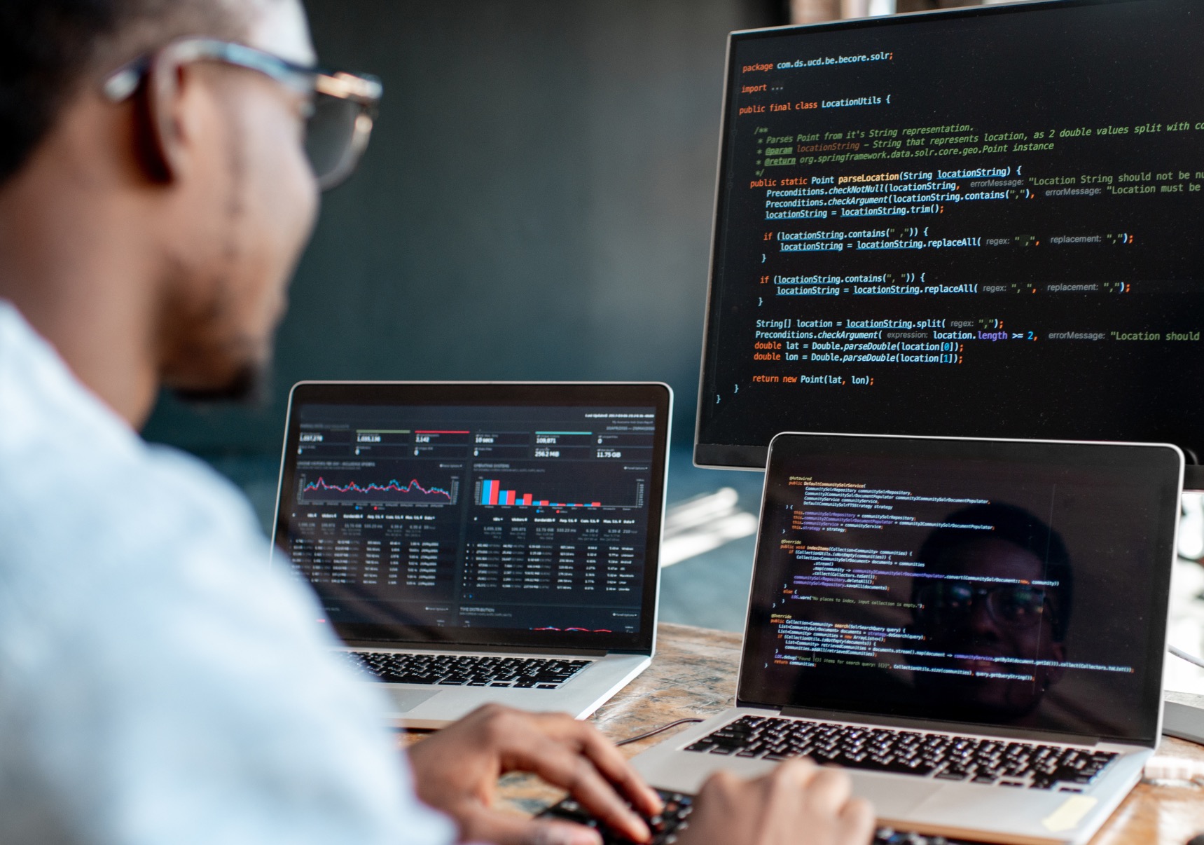 Students learning software engineering